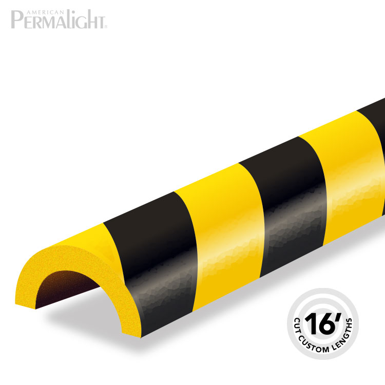 Pipe Protection Safety Foam Guard, Type R1, Black / Yellow, Self-Adhesive  (16 ft) – American PERMALIGHT®
